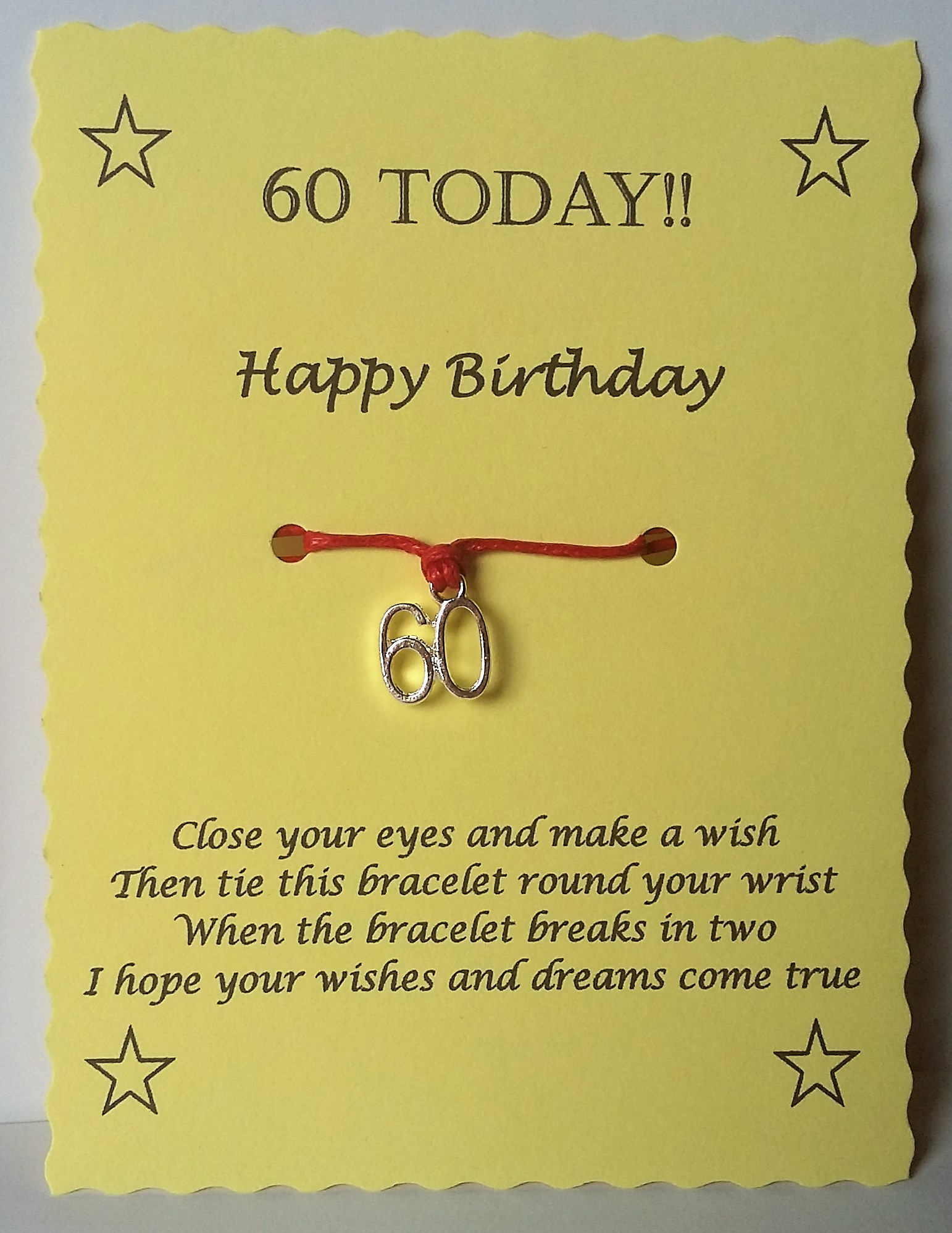 60. Geburtstag Wunsch Armband Kollege Geschenk Etsy