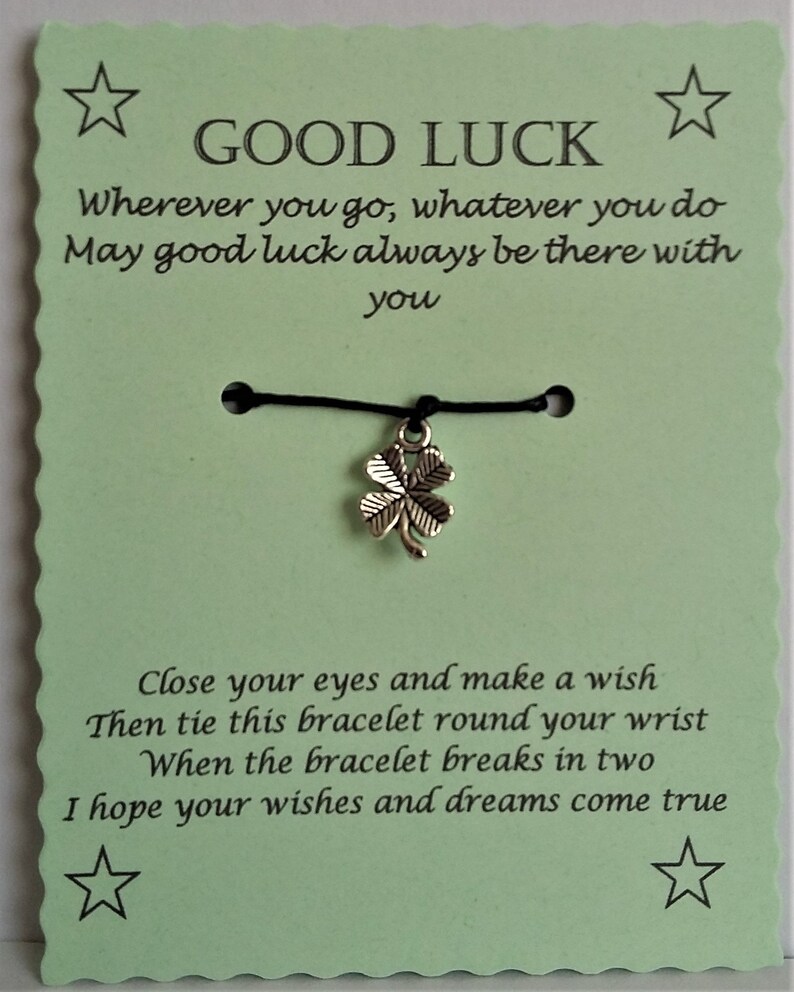 Good Luck Wish Bracelet Keepsake Gift Etsy Australia