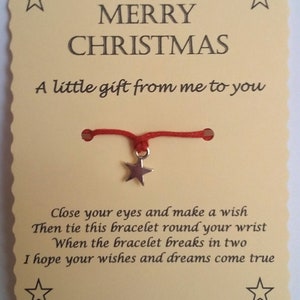 Merry Christmas Wish Bracelet Keepsake Gift, Colleague Employee Gift, Co-worker gift, Boss gift, Xmas Gift, Stocking filler, Secret Santa image 2