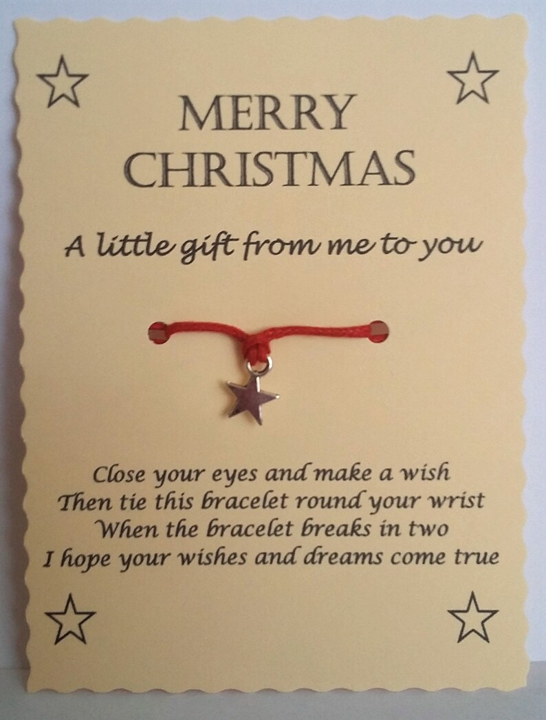 Merry Christmas Wish Bracelet Keepsake Gift, Colleague Employee Gift, Co-worker gift, Boss gift, Xmas Gift, Stocking filler, Secret Santa image 2