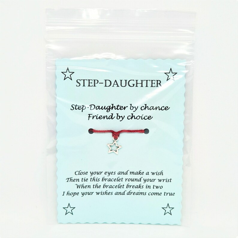 Step-Daughter Wish Bracelet Keepsake Card Gift image 7