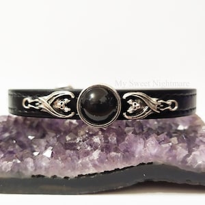 Witchy cat collar with vampire bat, adjustable from 7,87402 to 11,0236 inches