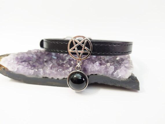 Amethyst top cat collar