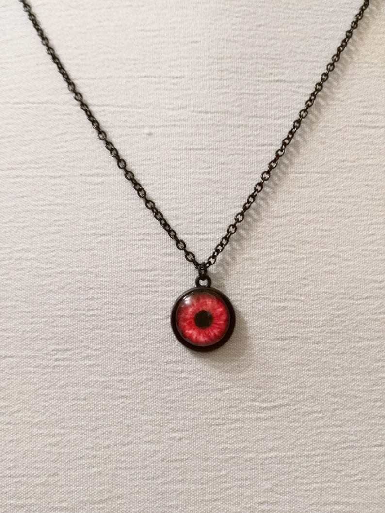 dragon eye gothic jewelry eye pendant Red eye necklace cat eye eye necklace fantasy pendant demon eye gothic pendant eye jewelry