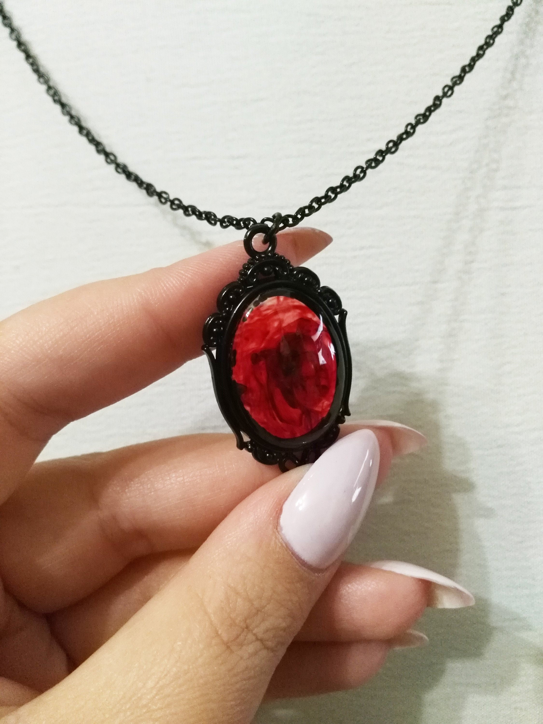 Gothic Jewelry Vampire Necklace Blood Jewelry Vampire Goth Etsy