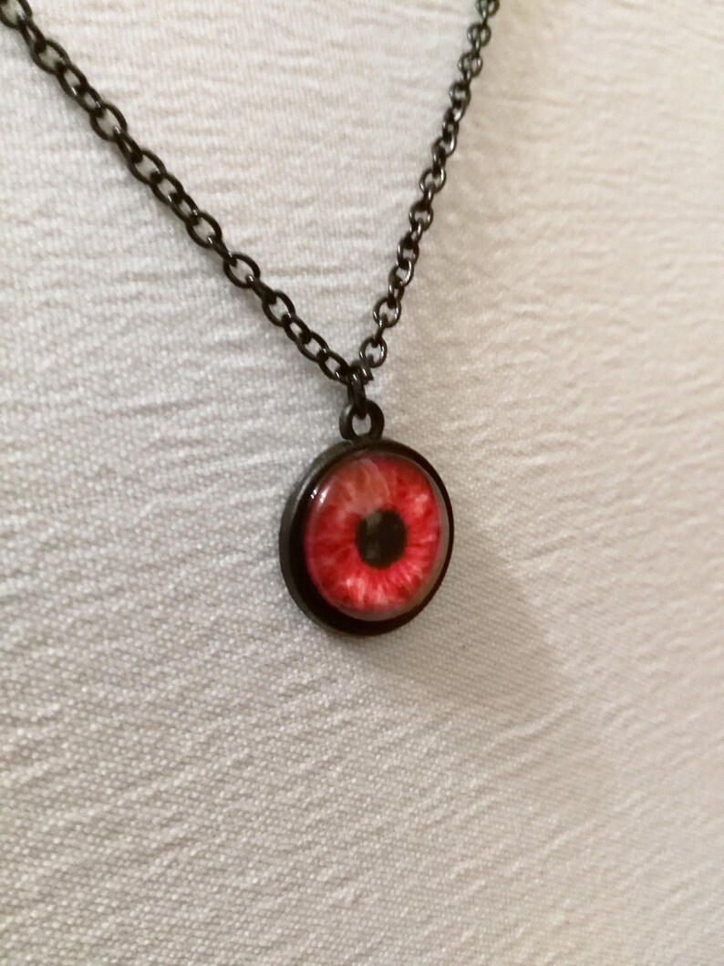 dragon eye gothic jewelry eye pendant Red eye necklace cat eye eye necklace fantasy pendant demon eye gothic pendant eye jewelry