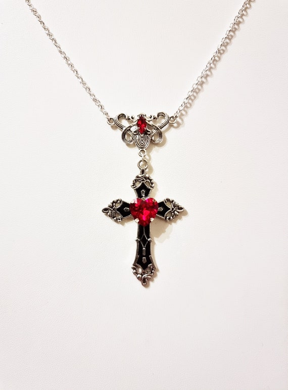 Gothic Vampire Kit Adult Black Red With Jewel Gothic Vampire Kit Adult Black Red With Jewel