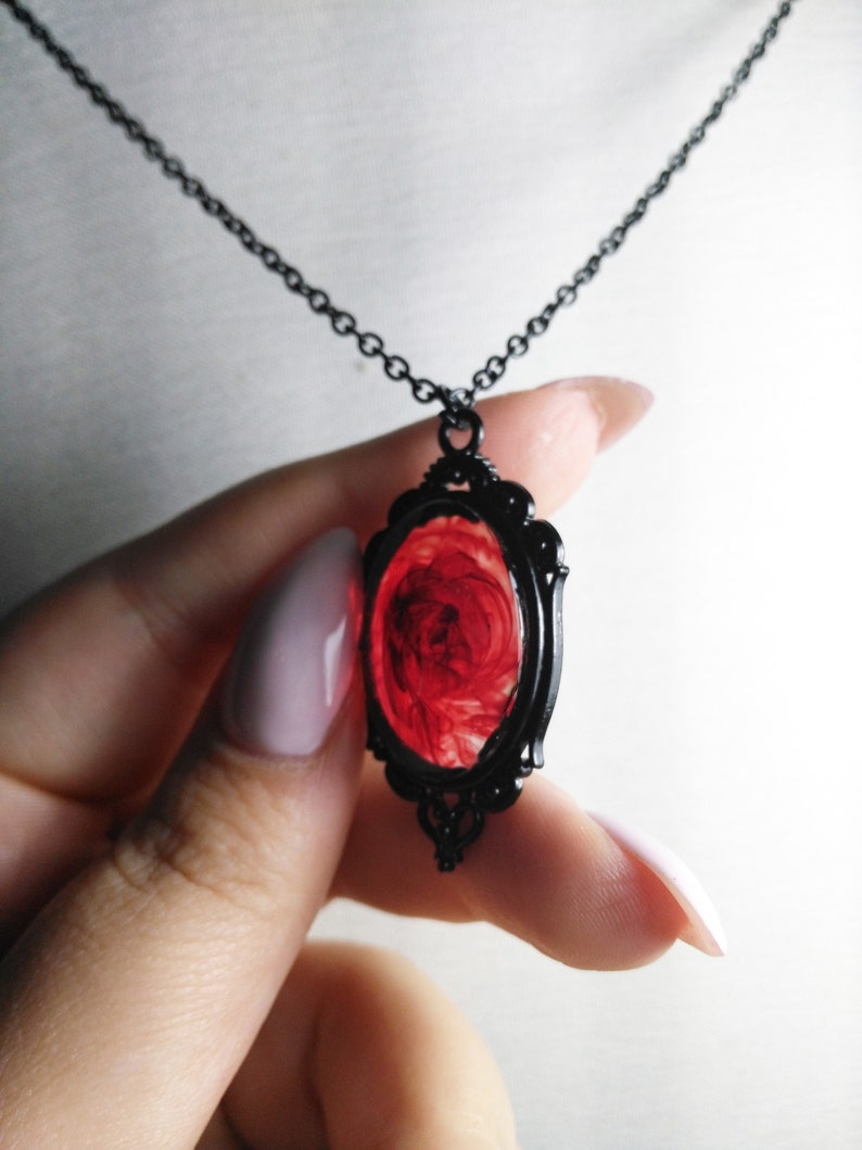 Gothic Jewelry Vampire Necklace Blood Jewelry Vampire Goth Etsy