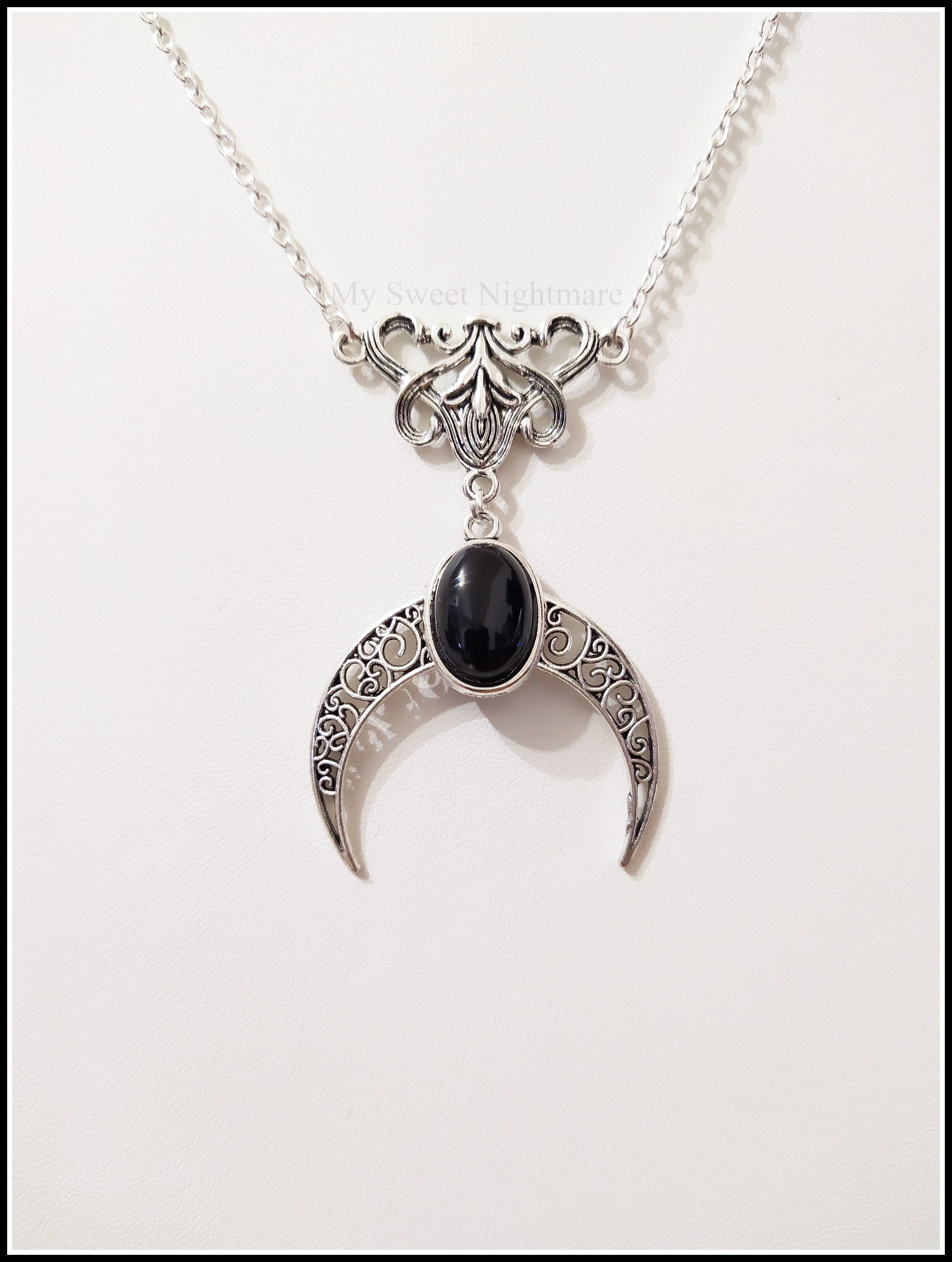 【STONEHENgE】Polaris〜Black Spinel Moon Necklace SA24B30K il_fullxfull.3399547889_9655.jpg