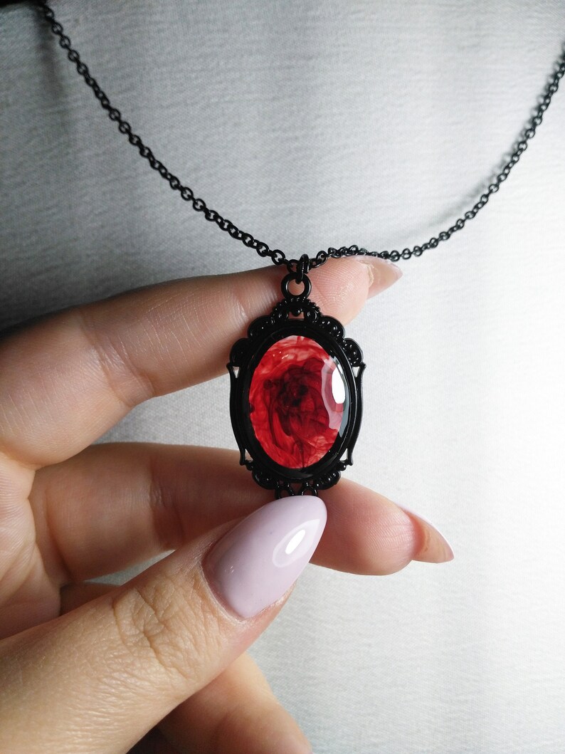 Gothic Jewelry Vampire Necklace Blood Jewelry Vampire Goth Etsy