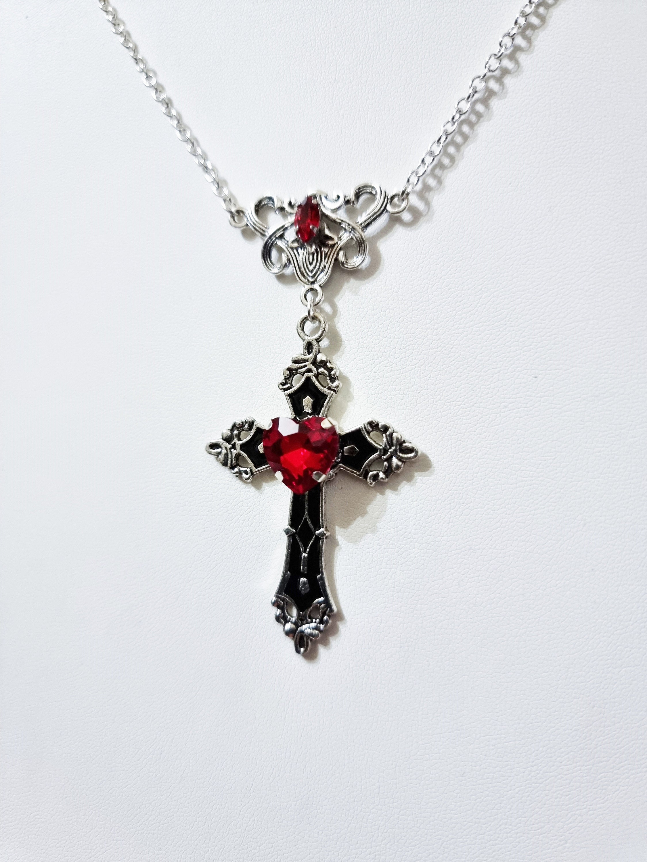 Cross Necklace Gothic Jewelry Gothic Cross Vampire Jewelry | Etsy