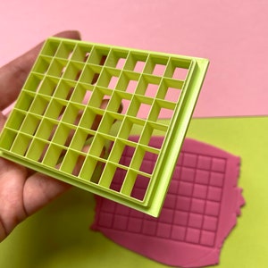 Multi Square Grid Cutter Tool for making checkered / chequered slabs Fimo crafts / Polymer Clay Earrings, Necklace or Cookie Making image 4