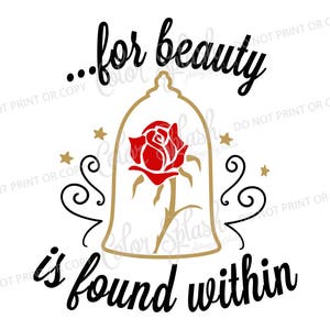 beauty and the beast svg, png, eps | sublimation download | princess | cricut and cameo cut files