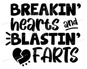 rompiendo corazones voladuras pedos, svg, png, dxf, eps, archivo cricut, archivo de corte de cameo de silueta, sublimación, serigrafía