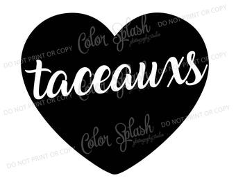 taceauxs DXF, SVG, EPS, clipart, svg cuttables, illustraties, Cricut, silhouet, snijden bestand, liefde taco's
