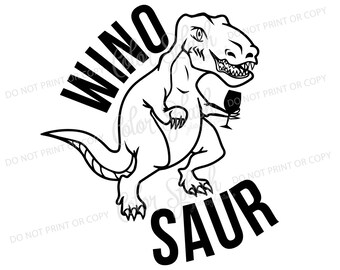 winosaur SVG, DXF, EPS, wijn dinosaurus clipart, moeder drinken wijn svg cuttables, illustraties, Cricut, silhouet, snijden bestand
