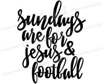 Los domingos son para Jesús y fútbol, otoño, otoño svg, dxf, png, eps archivo de corte, cameo de silueta, cortable, cliparte
