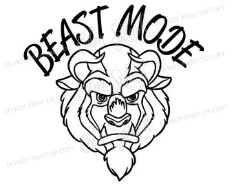 la bella y la bestia svg, png, eps, dxf, archivo de corte, archivo de cricut, archivo de cameo de silueta, tabla de corte, modo bestia, chico