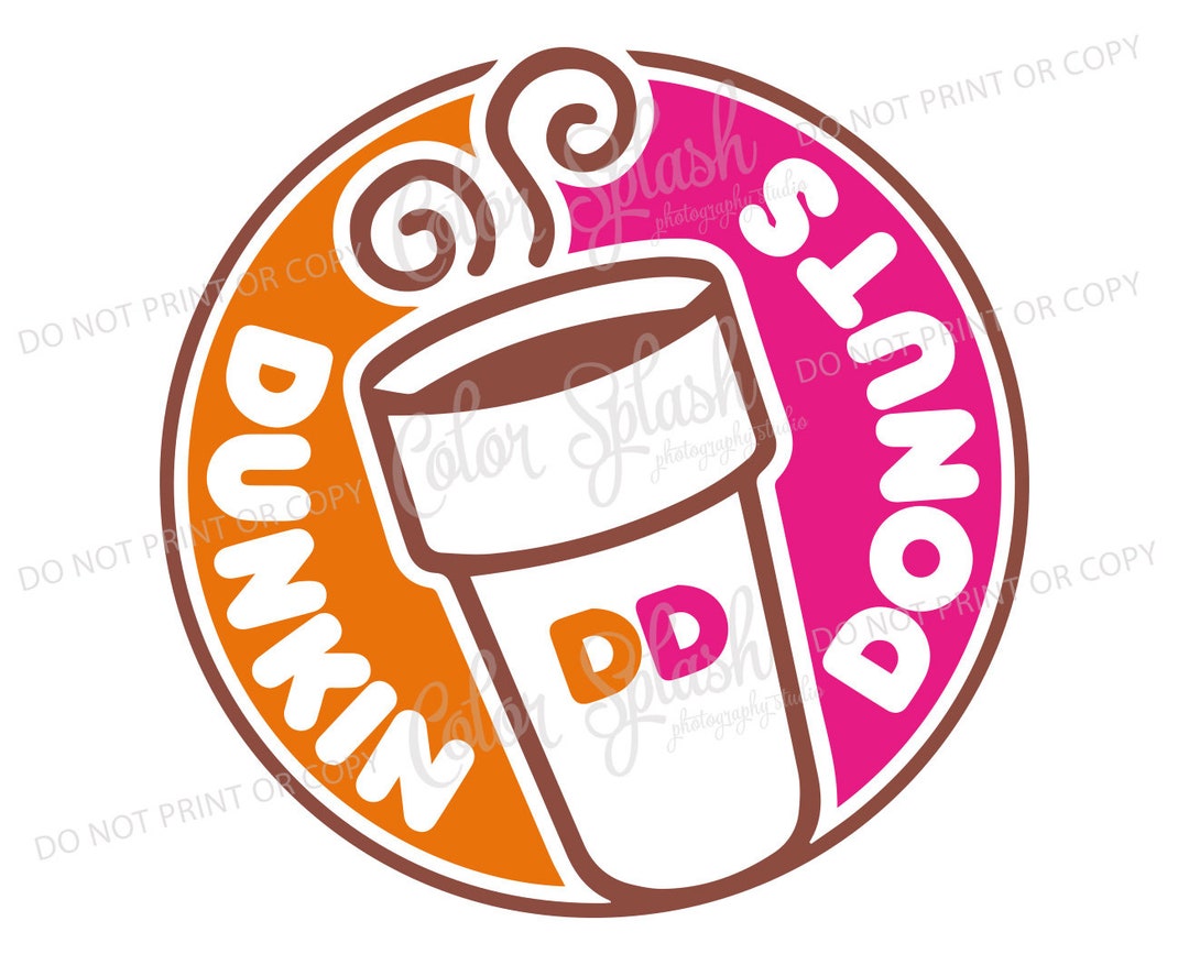 Dunkin Donuts, Dunkin Coffee Circle, SVG, DXF, EPS, Clipart, Svg