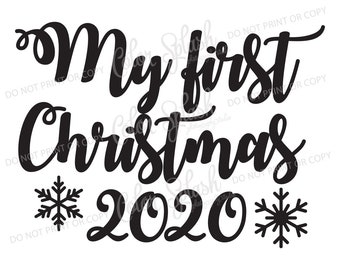 mi primera navidad / svg, png, eps, dxf, archivo de corte, archivo cricut, archivo de cameo de silueta, cortable