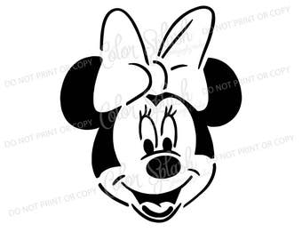 Minnie mouse svg, png, eps, dxf, gesneden bestand, cricut bestand, silhouette cameo bestand, Graveerbare