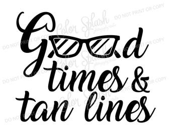 buenos tiempos y tan líneas de svg, eps, dxf, png, camafeo de silueta, archivo de cricut, cuttable, imágenes prediseñadas