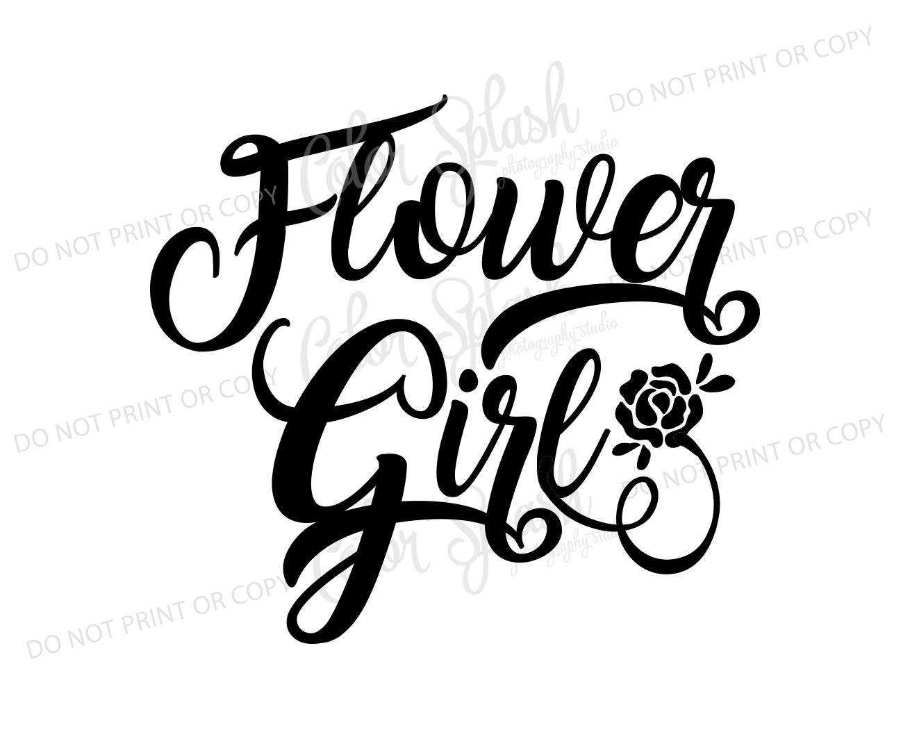Download Flower girl svg dxf png eps cutting file silhouette cameo ...