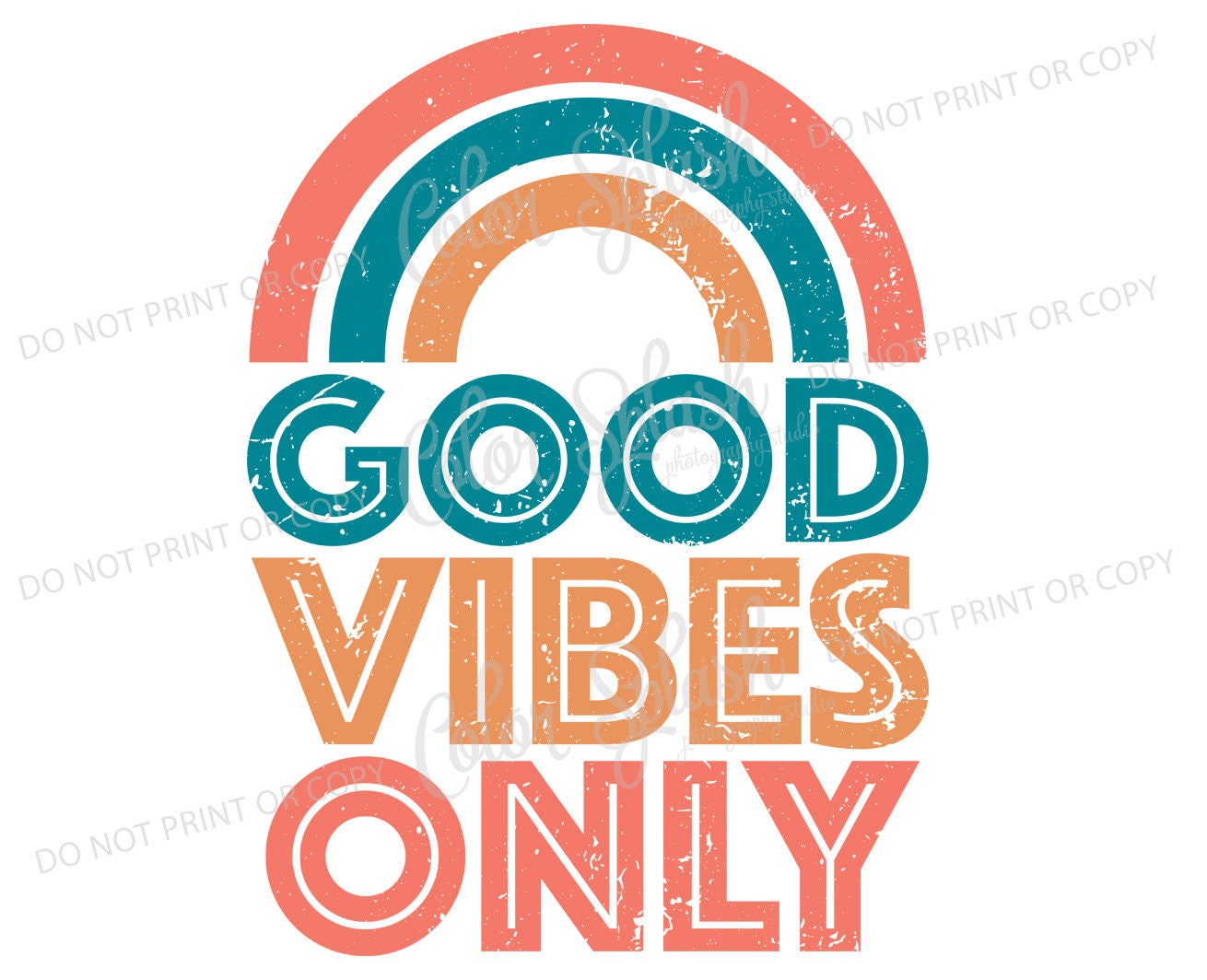Good Vibes Only Clipart, High Resolution Png, Sublimation, Instant