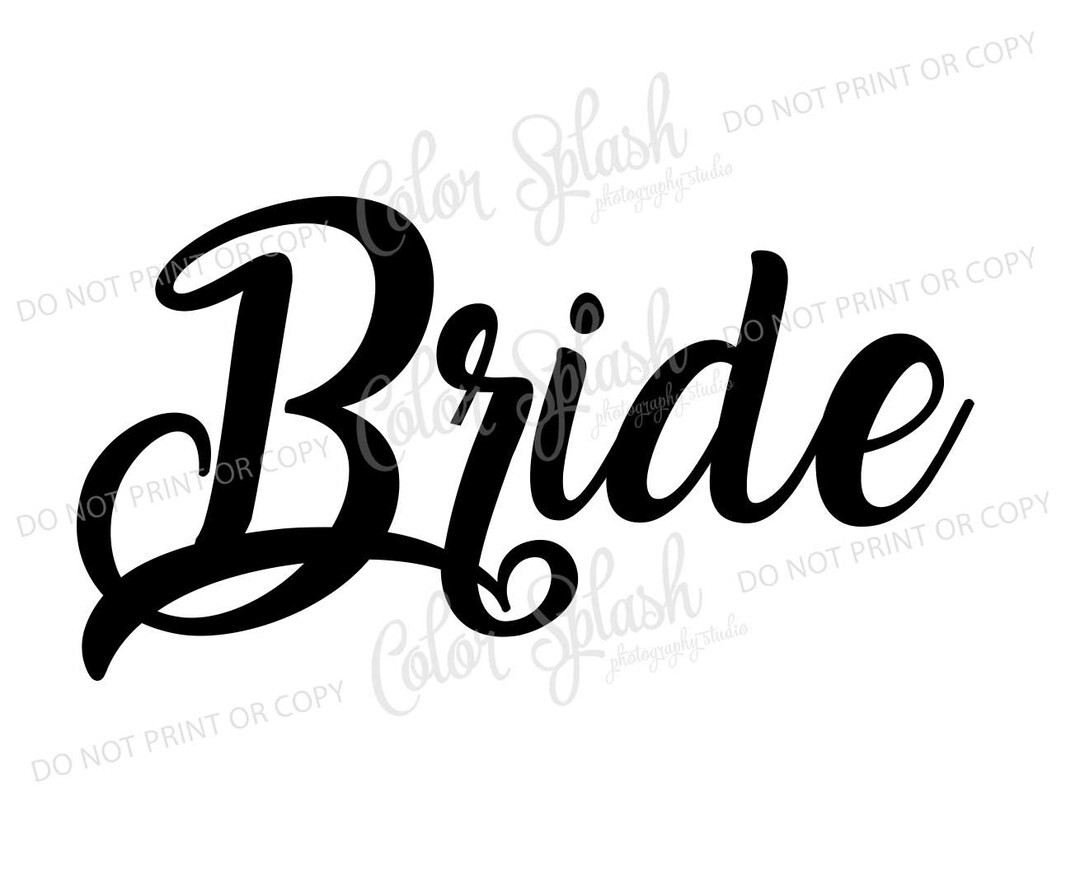 Bride Svg, Dxf, Png, Eps Cutting File, Silhouette Cameo, Cuttable ...