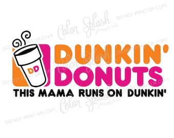 Dunkin donuts, dunkin coffee, SVG, DXF, EPS, clipart, svg cuttables, clip art, Cricut, Silhouette, Cutting File