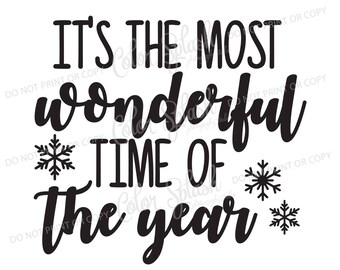 Most wonderful time of the year | svg, png, eps, dxf, cut file, cricut file, silhouette cameo file, cuttable