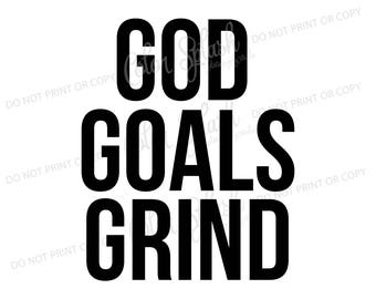 god goals grind svg, png, dxf, eps mom life svg, cutting file, silhouette cameo, cuttable, clipart