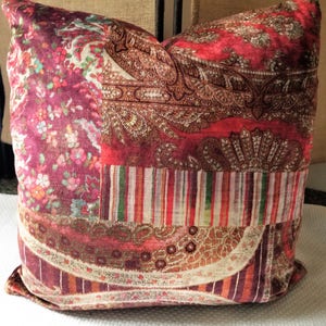 Mulberry Home Lomond Velvet Red/Plum Italian Velvet Custom Pillow Cover Both Sides All Sizes!