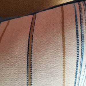 Ralph Lauren Trouville Ticking Stripe Ticking Pillow Denim Pillow Cover! Rustic Pillow Cottage Pillow image 4