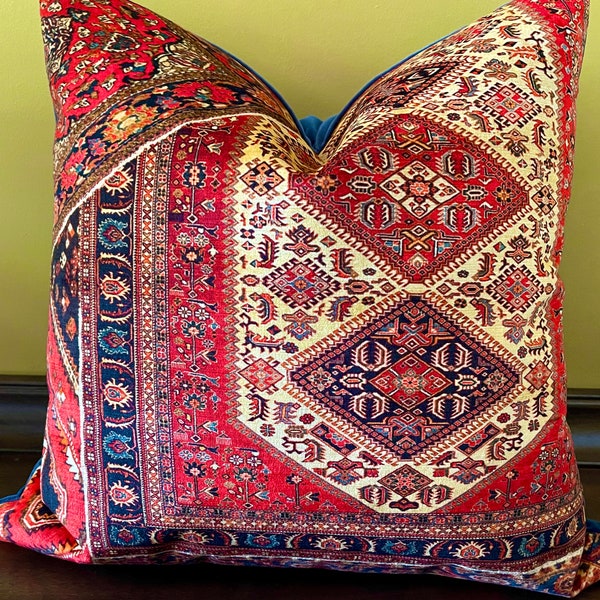 Mulberry Home Velvet Oriental Carpet Spice Italian Velvet Custom Pillow Cover All Sizes