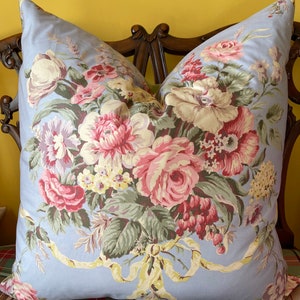 Ralph Lauren Evelyn Lavender Custom Pillow Covers Brand New Old Stock Pristine Fabric 100% Cotton Pillow Cover All Sizes