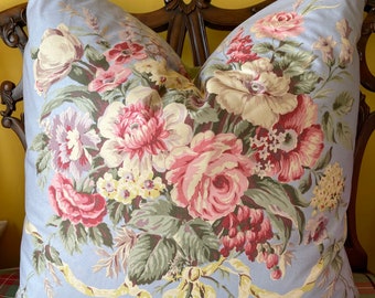 Ralph Lauren Evelyn Lavender Custom Pillow Covers Brand New Old Stock Pristine Fabric 100% Cotton Pillow Cover All Sizes