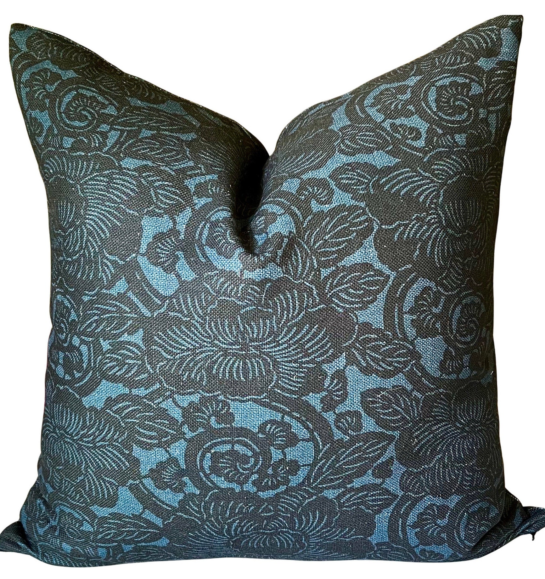 Ralph Lauren Augustine Floral Indigo Linen Cotton Pillow Cover Both Sides  Sizes - Etsy