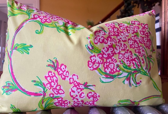 Lilly Pulitzer Racy Lacey Lush Green 100 Cotton Pillow Cover Etsy