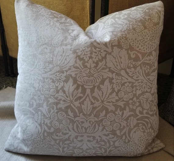 William Morris Co Pure Strawberry Thief Linen Pebble Custom Etsy William Morris Co Pure Strawberry Thief Linen Pebble Custom Etsy