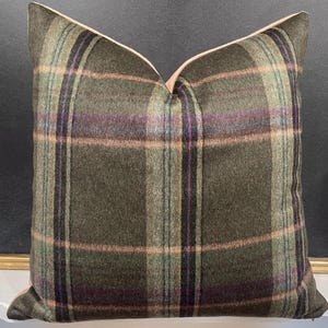Ralph Lauren Sommerset Plaid Loden Custom Pillow Cover 20&quot;