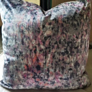 Romo Black Edition LOMBARDO zinnia Painted Velvet Custom Pillow Cover All Sizes Modern Velvet Pillow Cover