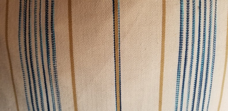 Ralph Lauren Trouville Ticking Stripe Ticking Pillow Denim Pillow Cover! Rustic Pillow Cottage Pillow image 3