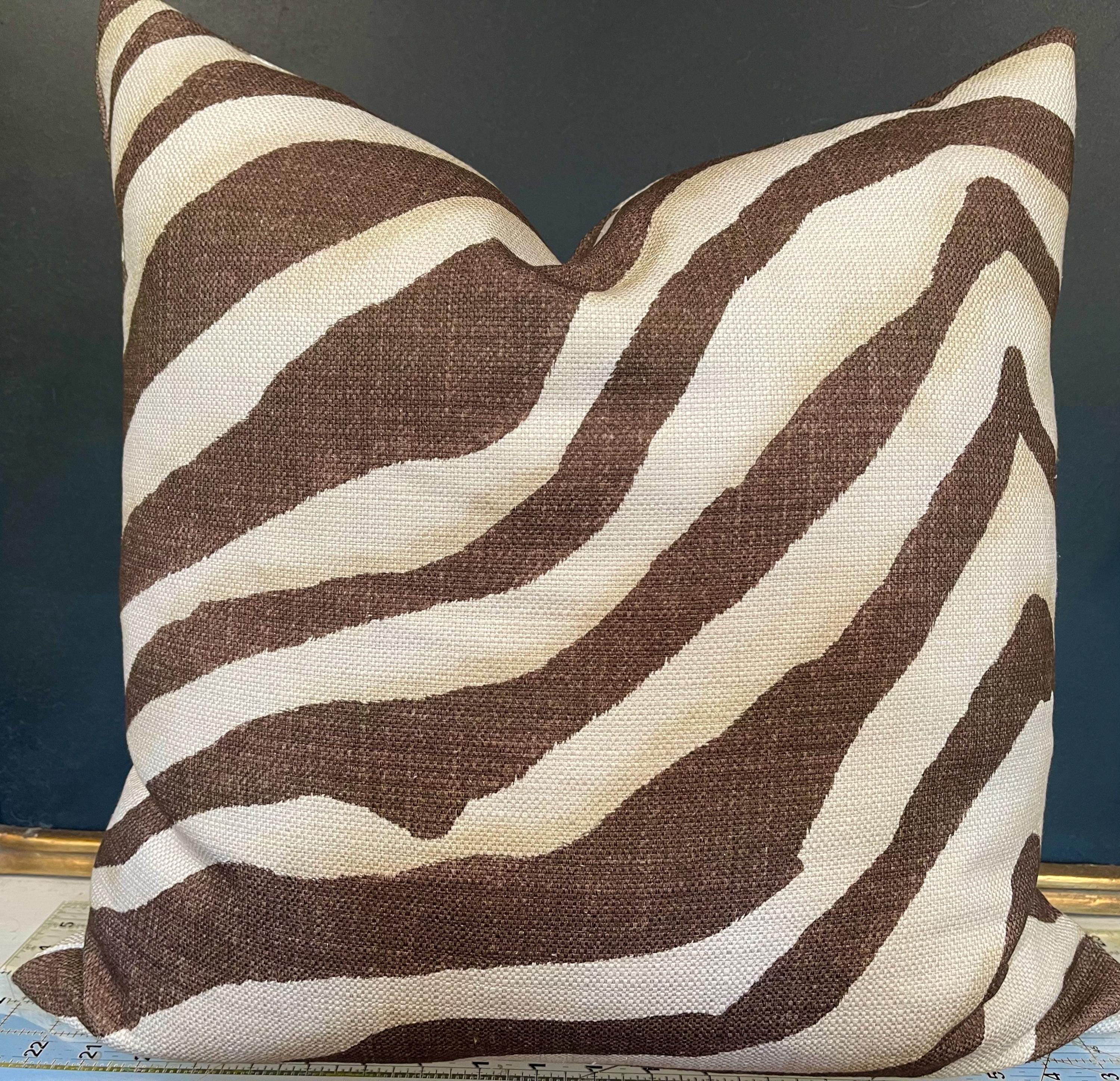 LAUREN RALPH LAUREN セミダブル シーツセット レオパード Ralph Lauren Terranea Zebra Brown Linen Blend Pillow Cover Both