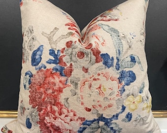Vintage Ralph Lauren Pillow Shams: Modern Glamour Navy Floral, Set