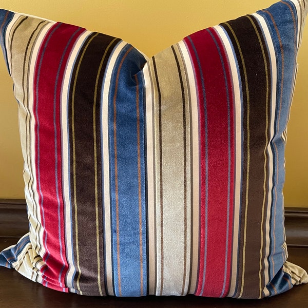 Red and Blue Pillow Etsy