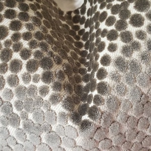 Kelly Wearstler Charcoal Gray Cut Velvet Fabric- 3 Plus Yards