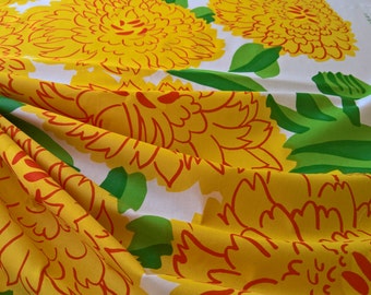 Marimekko PRIMAVERA 100% Cotton Finland Maija Isola Design Yellow 3 yards!