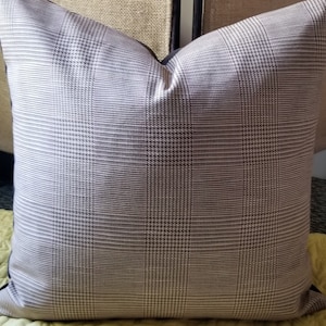 Ralph Lauren Glen Plaid Cotton/Linen Blend Velvet Back Custom Pillow Cover Superb! Menswear Haberdashery