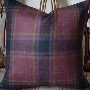 Ralph Lauren Ian Plaid Port 100% UK Wool 348USD/yd English Tartan Menswear Haberdashery Pillow